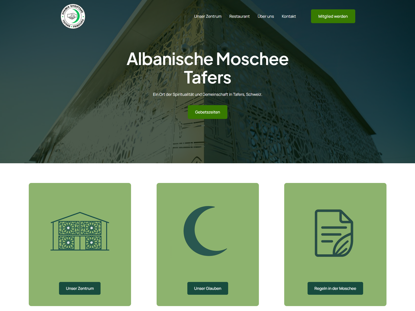 Aperçu du site xhamia-tafers.ch